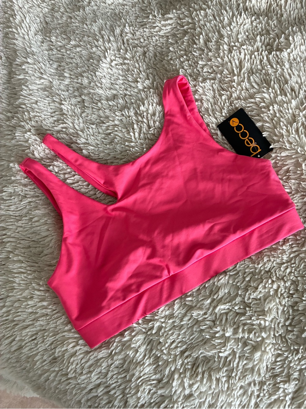 🌺Becca Hot Pink Seamless Sports Bra/Bralette•Sz L
